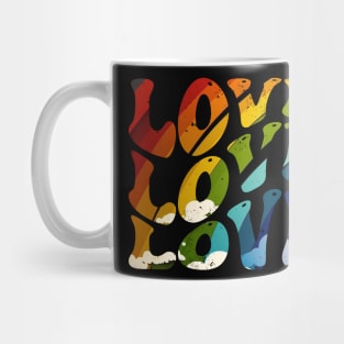 Rainbow of Love Love Love Mug